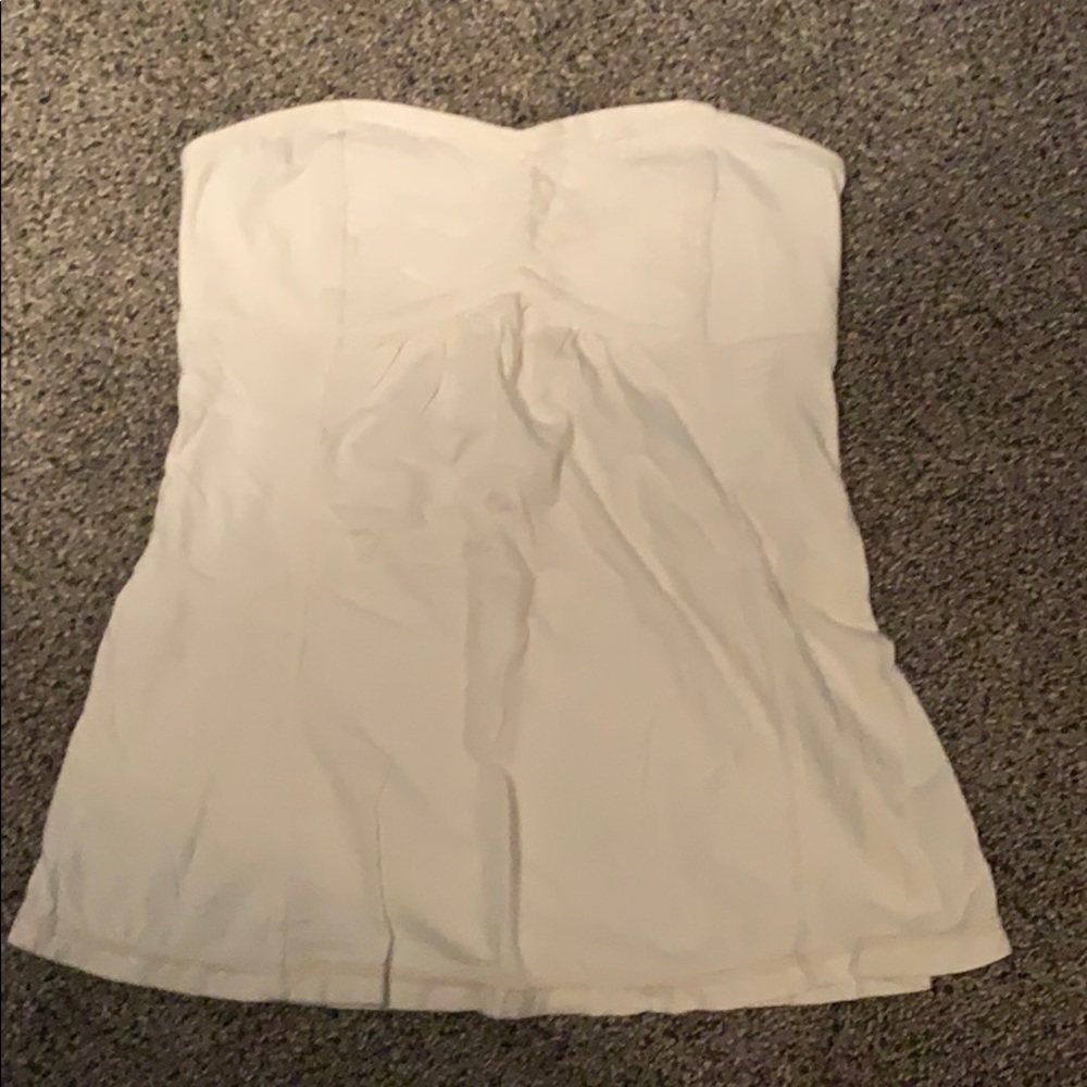 American Eagle strapless cream tank